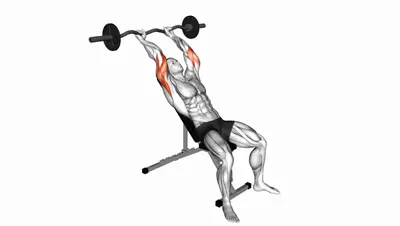 EZ Bar Incline Skull Crusher